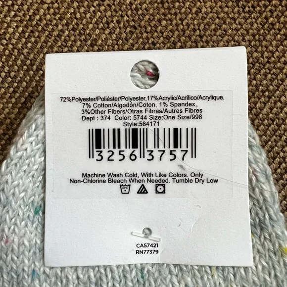 NWT Loft Fkecked Cozy Crew Socks - Picture 2 of 3